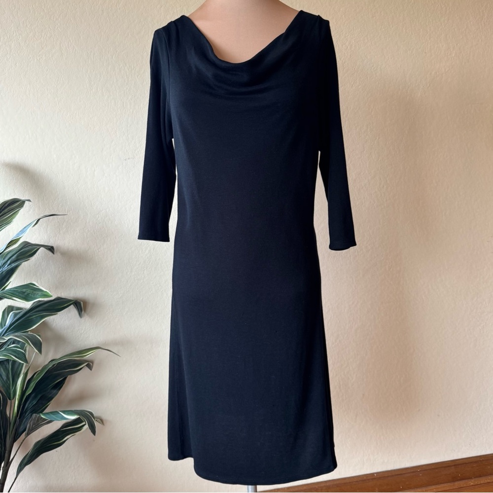 Royal Robbins cowl neck Enroute wool blend Women's Dress size L black